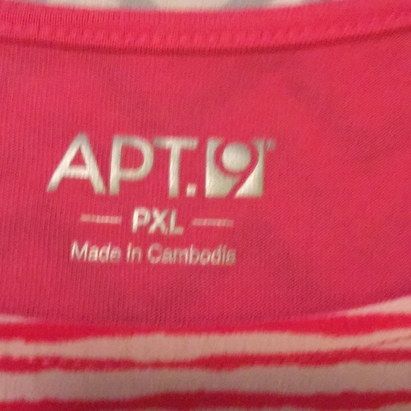 Short sleeve , pink and white striped blouse - Picture 2 of 3